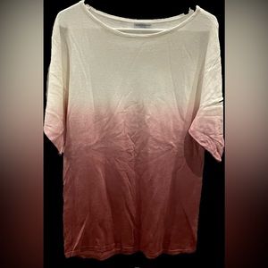 Beautiful Lightweight Knit Top. Pink Ombré. Size Large